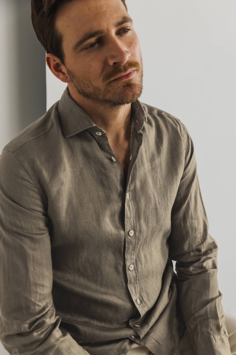 State of Art shirt ls plain linen